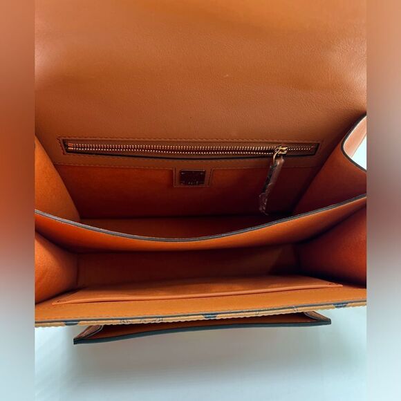 MCM Visetos Medium Patricia Pocket Satchel Cognac - Picture 11 of 13